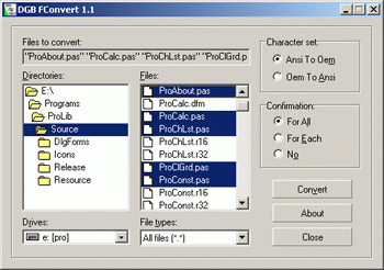 DGB FConvert Screenshot